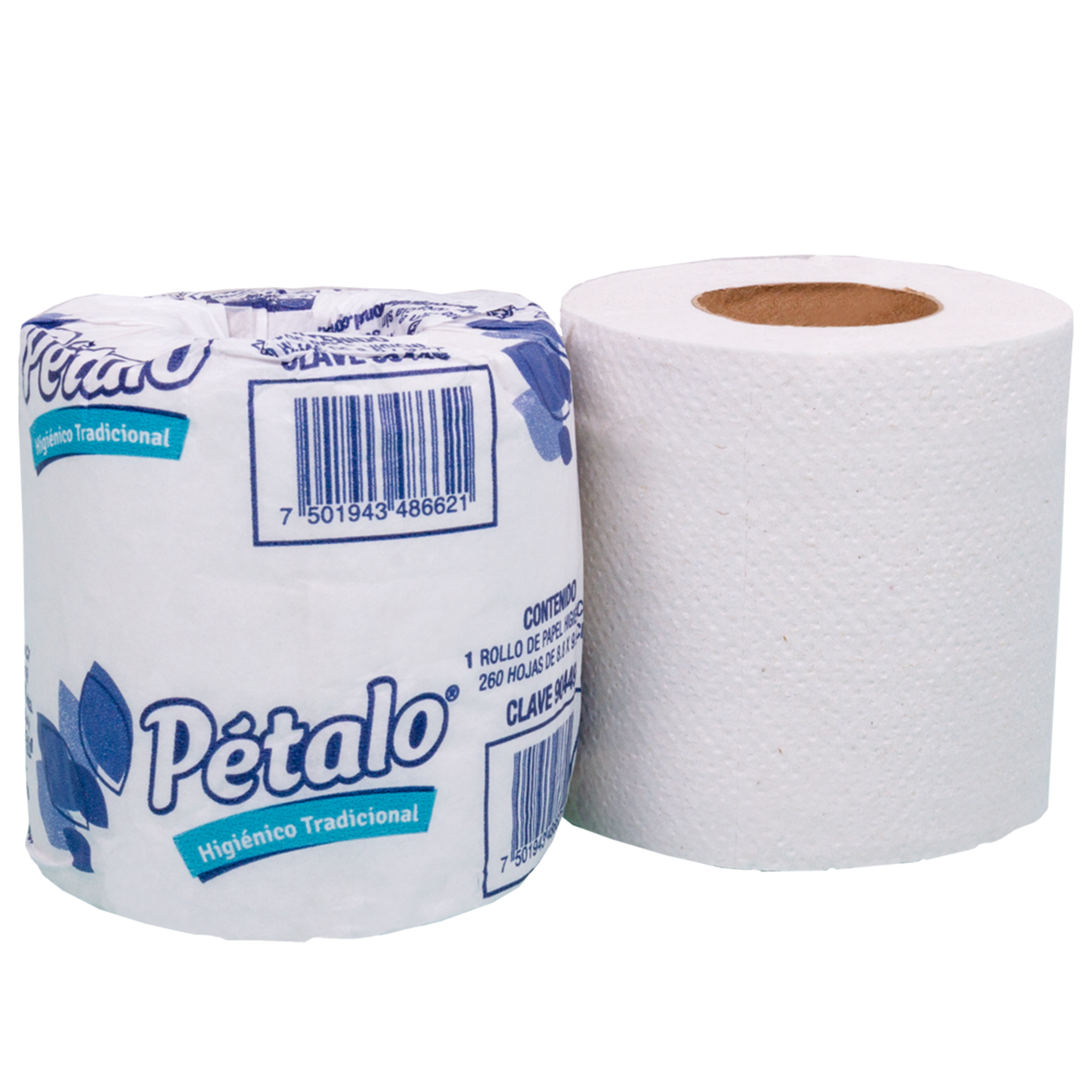 PETALO PAPEL HIGIENICO TRADICIONAL 96 ROLLOS EMPACADO INDIVIDUAL 260 H/D