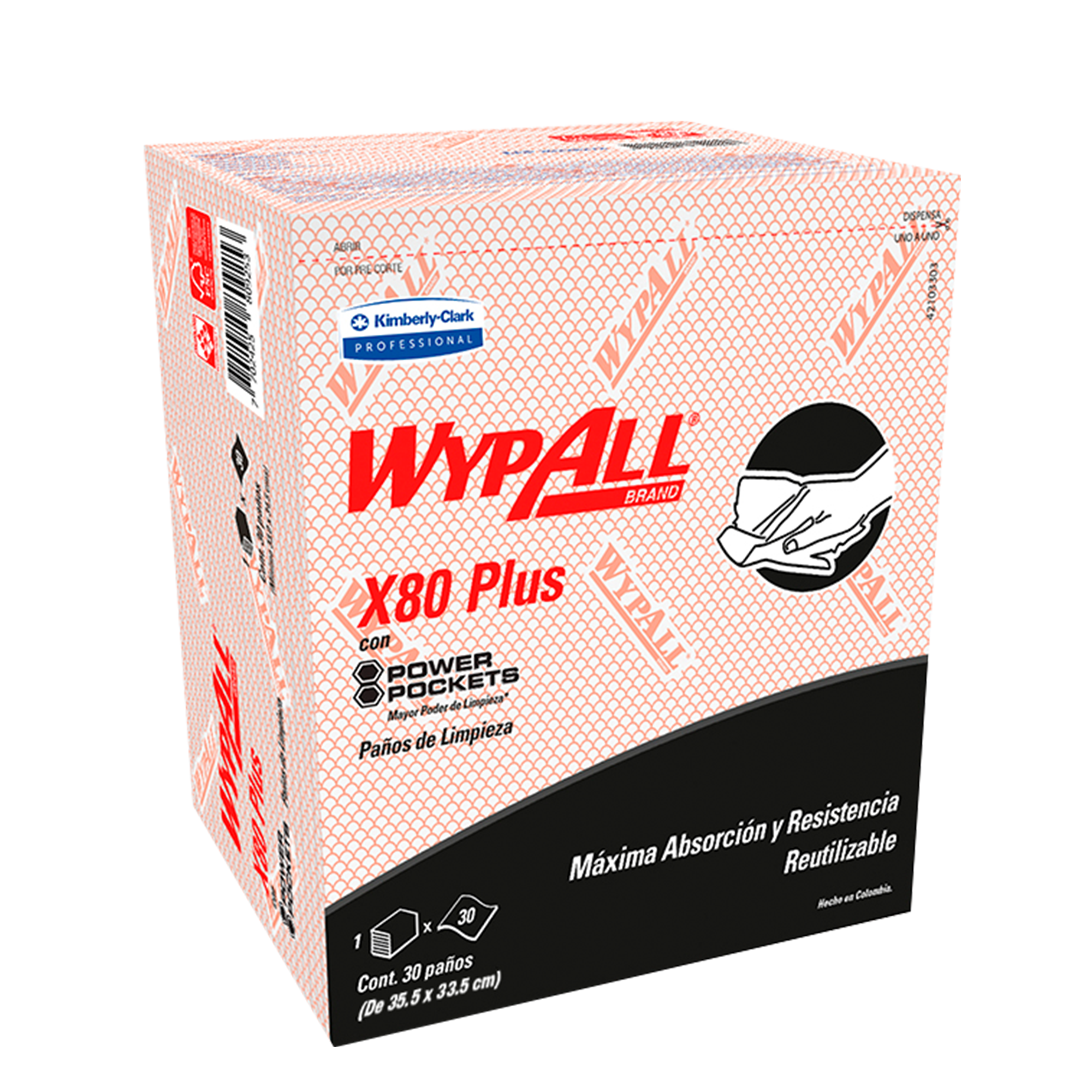 WYPALL® X80Plus Food Service Rojo