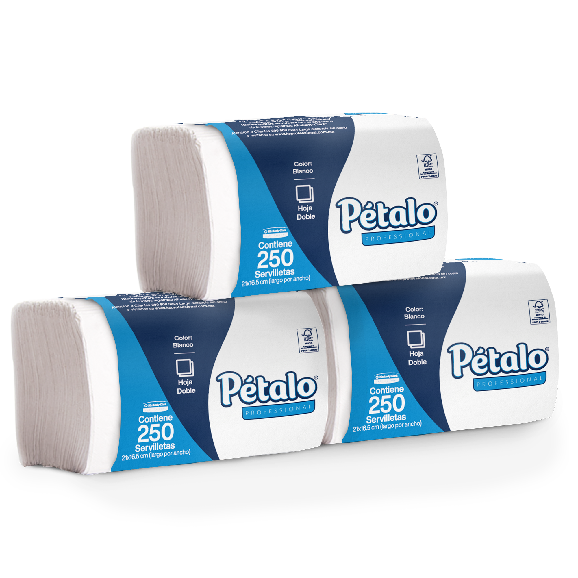 Servilleta Pétalo® Interdoblada Sr 24 paq con 250 servilletas